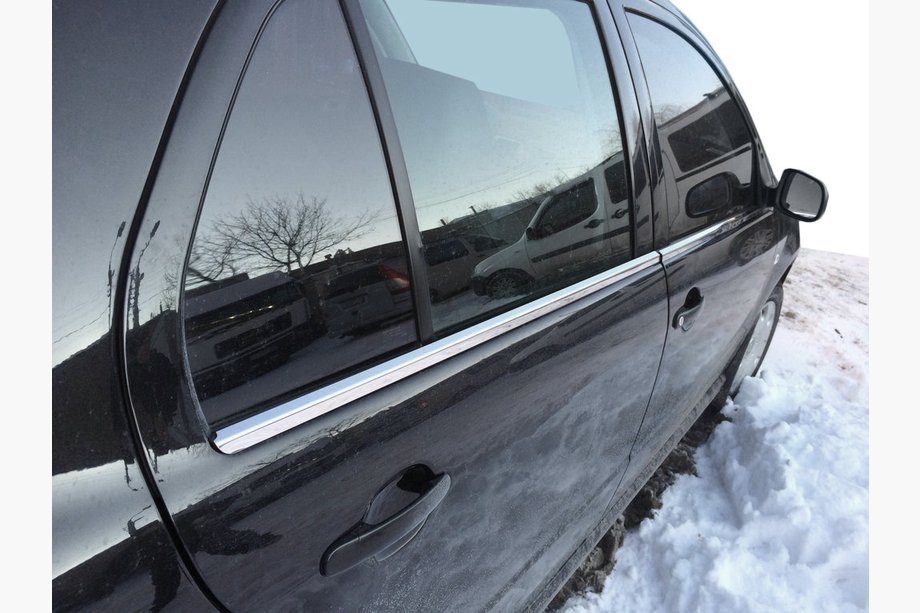 Skoda Fabia 2000–2007 Vnější okenní lišty (4 ks, nerez) Image