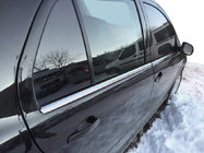 Skoda Fabia 2000–2007 Vnější okenní lišty (4 ks, nerez) fotografie 1