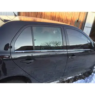 Vnější okenní lišty (4 ks, nerez) Skoda Fabia 2000–2007 fotografie 2