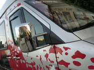 Volkswagen LT 1995–2006 Chromové kryty zpětných zrcátek (2 ks, plast) fotografie 6
