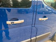 Renault Trafic 2015– Chromové kryty klik dveří (4 ks) 1 otvor, Carmos - chromovaný plast fotografie 1