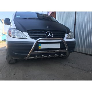 Přední ochranný rám 60 mm (nerez) Mercedes Vito W639 2004–2014 fotografie 1