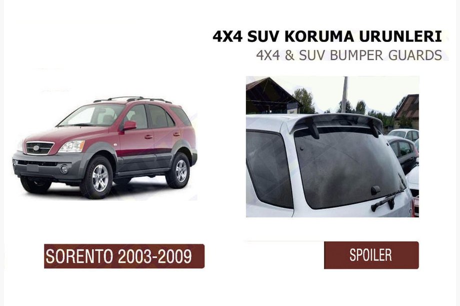 Kia Sorento I BL 2002–2009 Spoiler (k lakování) Image