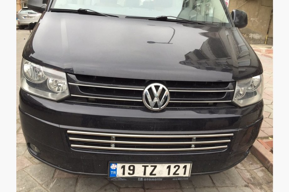 Volkswagen T5 2010–2015 Celistvá mřížka do nárazníku, nerez Image