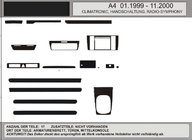 Audi A4 B5 1994–2001 Akce! Dekorativní lišty na palubní desku v imitaci dřeva (1999-2001) fotografie 1
