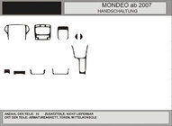 Ford Mondeo 2008–2014 Dekorativní lišty na palubní desku (karbon) fotografie 1