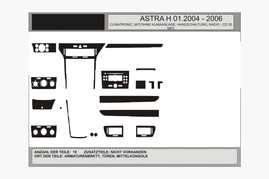 Opel Astra H 2004–2013 Akce! Kryty palubní desky (v dekoru dřeva) Image