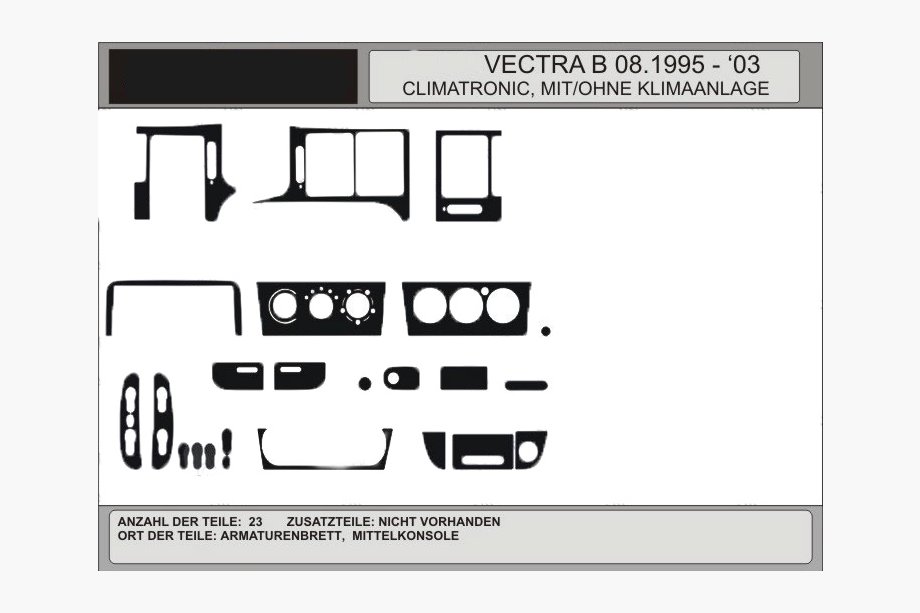 Opel Vectra B 1995–2002 Kryty na palubní desku imitace dřeva (AKCE) Image