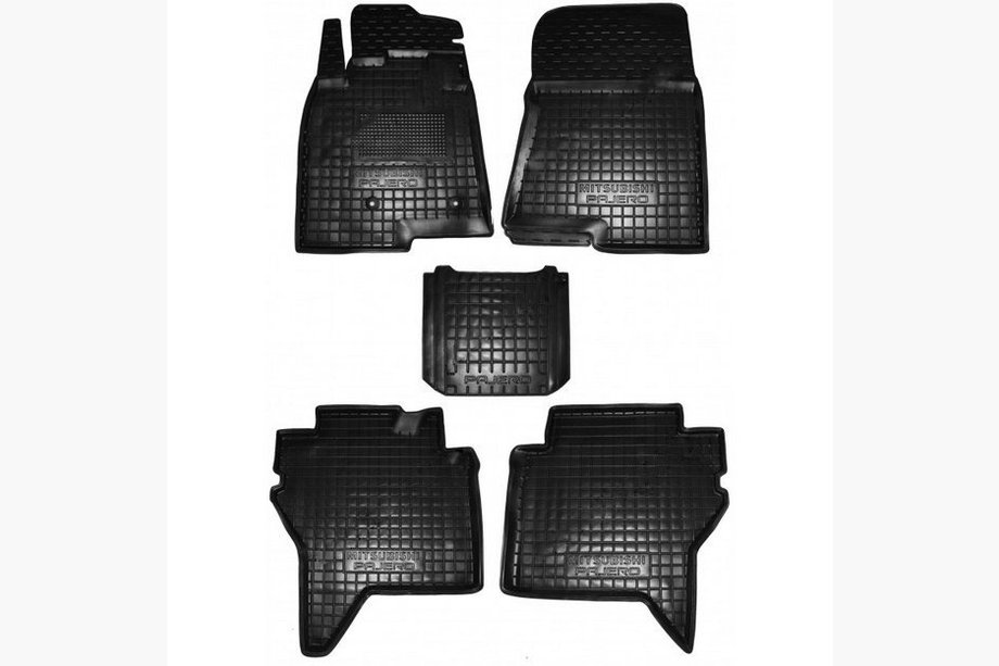 Mitsubishi Pajero Wagon IV 2006–2021 Gumové autokoberce s vysokým okrajem (Autogumm) Image