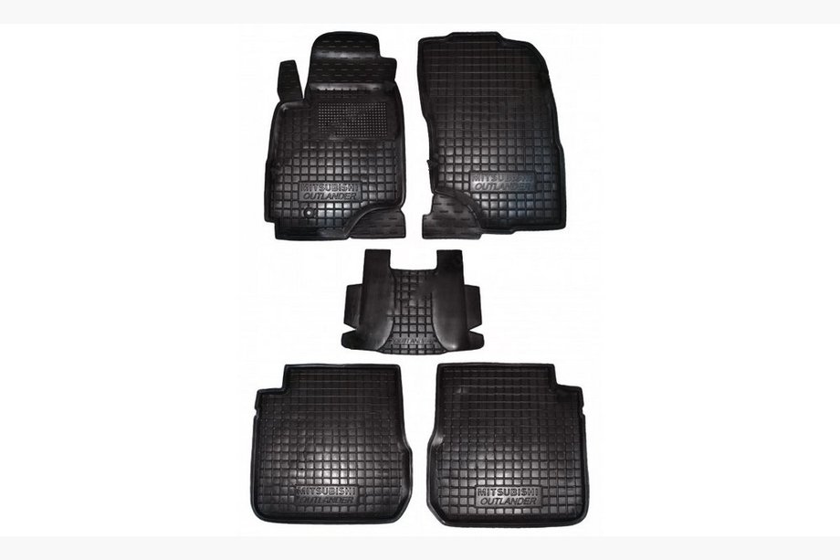 Mitsubishi Outlander 2001–2006 Gumové autokoberce s okrajem АКПП 2003+ (Autogumm) Fotografie 1