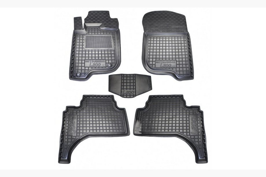 Mitsubishi L200 2006–2015 Gumové autokoberce s vysokým okrajem Short báze (Autogumm) Image