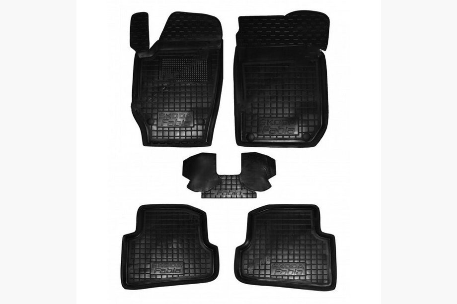 Skoda Fabia 2007–2014 Gumové autokoberce s vysokým okrajem (Autogumm) Image