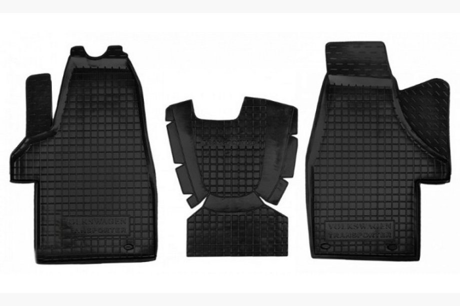 Volkswagen T5 2010–2015 Gumové koberce do interiéru s vysokým okrajem Transporter přední 1+1 (Autogumm) Image