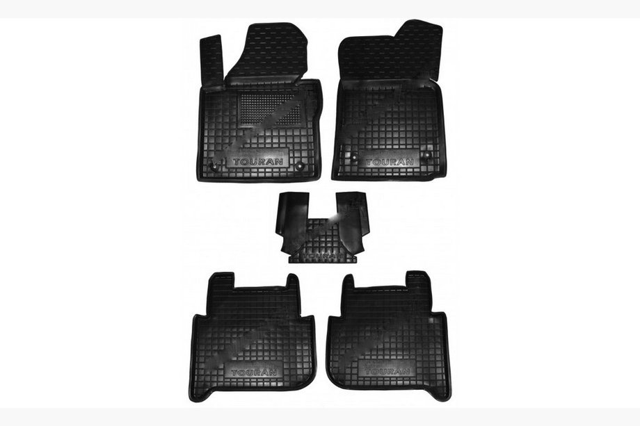 Volkswagen Touran 2010–2015 Gumové autokoberce s vysokým okrajem (Autogumm) Image