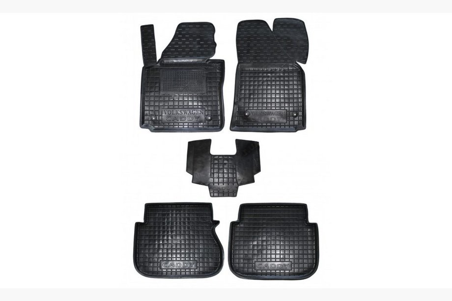 Volkswagen Caddy 2004–2010 Gumové autokoberce s vysokým okrajem (Autogumm) Image