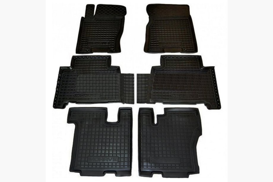 Kia Mohave 2008–2016 Gumové autokoberce s okrajem pro 7 míst (Autogumm) Image