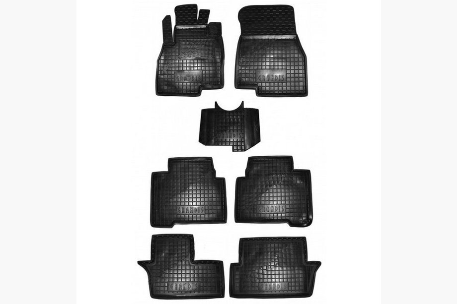 Mitsubishi Grandis 2003–2011 Gumové autokoberce s okrajem pro 7 míst (Autogumm) Image