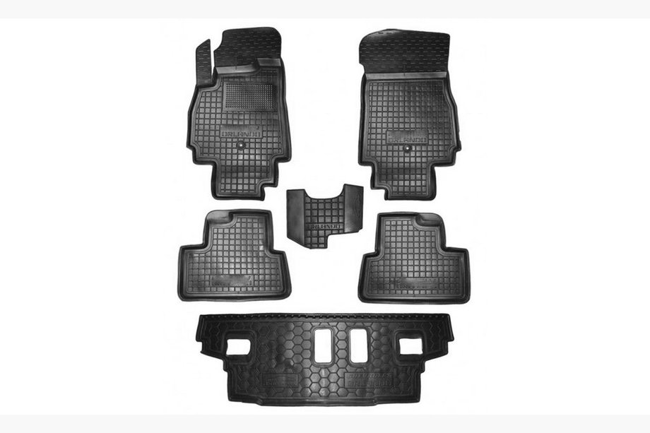 Chevrolet Orlando 2010–2018 Gumové autokoberce s okrajem pro 7 míst (Autogumm) Image
