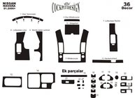 Nissan Navara 2006–2015 Dekorativní lišty do interiéru (36 dílů) Dřevo fotografie 4