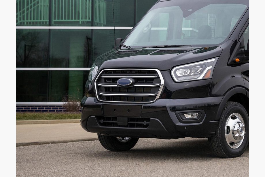 Ford Transit 2014– Nerezové lišty na masku chladiče (2019+, 4 ks, nerez) Image