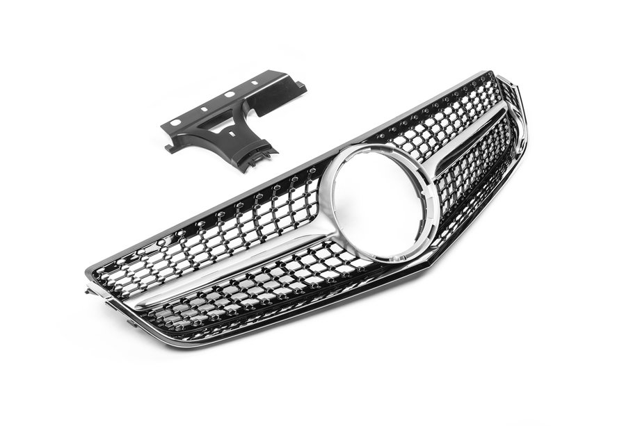 Mercedes E-Class kupé C207 2010–2017 Predni maska chladice (2009-2013, Diamond Silver) Fotografie 4