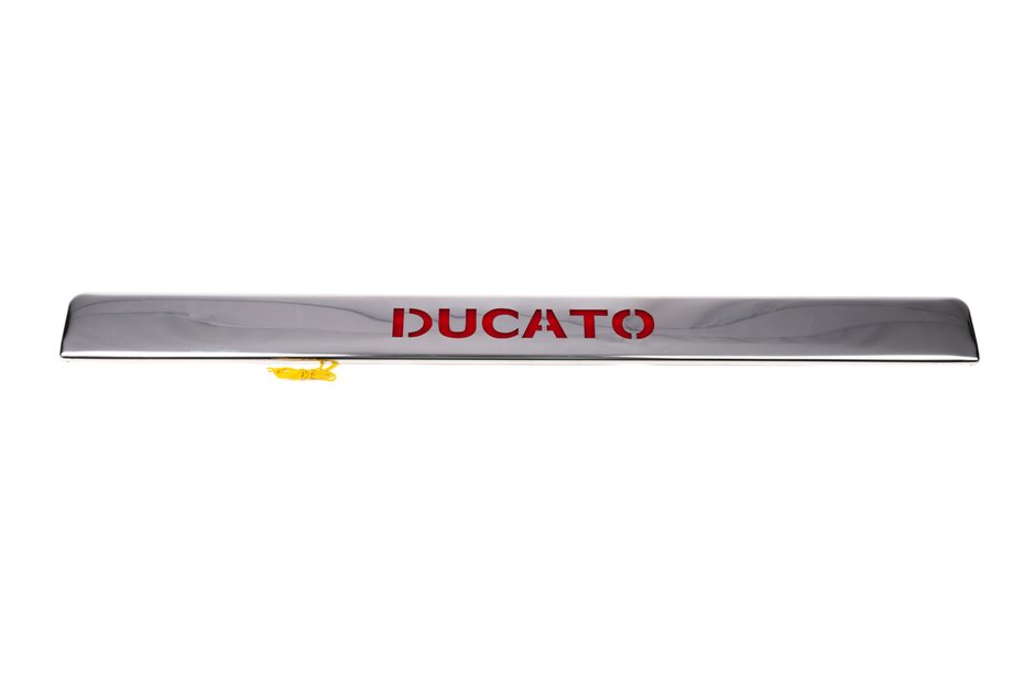 Fiat Ducato 2006–2025 LED lišta nad SPZ (nerez) Modré podsvícení Image