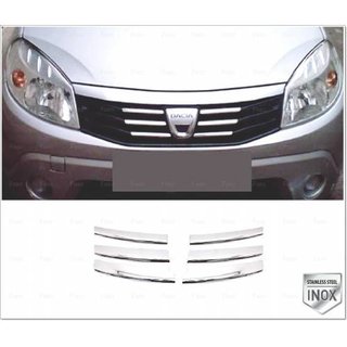 Nerezová lišta na přední masku Dacia Sandero 2007–2013 fotografie 3