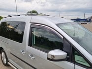 Volkswagen Caddy 2010–2015 Ofuky oken s chromovou lištou (2 ks, Niken) fotografie 1
