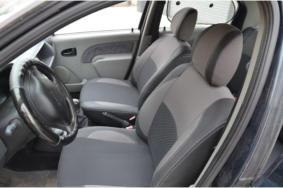 Dacia Logan I 2005–2008 Novinka! Modelové autopotahy z ekokůže Brothers Premium Image