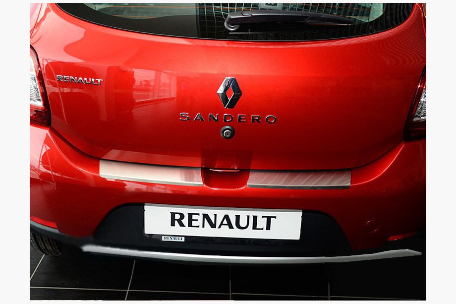 Renault Sandero 2013–2022 Chromová lišta na zadní nárazník s ohybem (Нотанико) Image