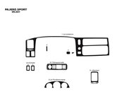 Mitsubishi Pajero Sport 1996–2007 Kryty palubní desky (2002-2007) Hliník fotografie 3