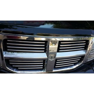 Chromové lišty na masku chladiče (nerez) Dodge Nitro 2006–2011 fotografie 2