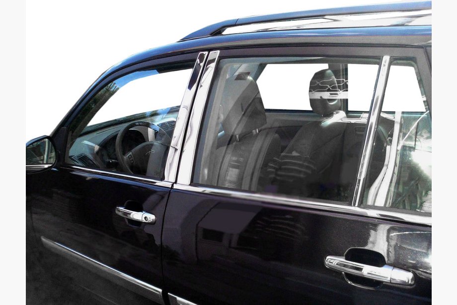 Chery Tiggo 1 2005–2016 Nerezové lišty sloupků dveří (nerez) Image