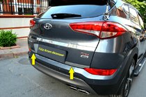 Hyundai Tucson TL 2016–2021 Chromová lišta na hranu víka kufru (2 díly, nerez) fotografie 1