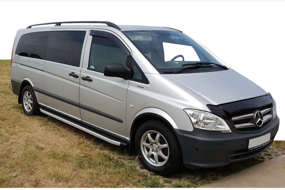 Mercedes Vito W639 2004–2014 Boční nášlapy Fullmond (2 ks, hliník) Dlouhá (ExtraLong) Image