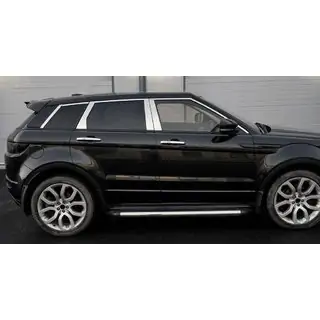 Nerezové lišty sloupků dveří (6 ks) Range Rover Evoque 2012–2018 fotografie 1
