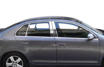 Volkswagen Jetta 2006–2011 Vnější okenní lišty (4 ks, nerez) fotografie 2