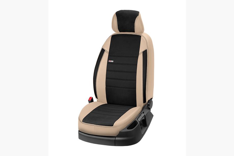 Fiat 500/500L 2013–2022 Autopotahy z eko kůže + látky + Alcantary Eco Laser Antara 2020 (kompletní sada pro celý interiér) Fotografie 11