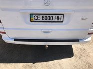 Mercedes Vito W639 2004–2014 Ochranná lišta zadního nárazníku s ohybem (DDU, plast) Lesklá fotografie 3