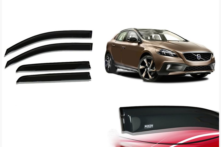 Volvo V40 2012– Ofuky oken (4 ks, Niken) Image