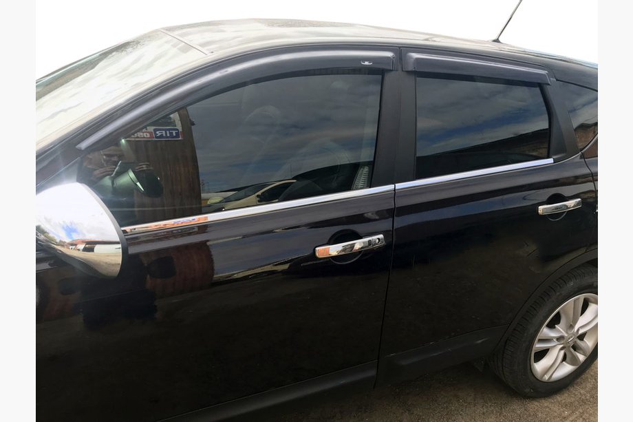 Nissan Qashqai 2007–2010 Vnější ozdobné lišty oken (4 ks, nerez) 2+ dlouhý rozvor, OmsaLine – italská nerezová ocel Image