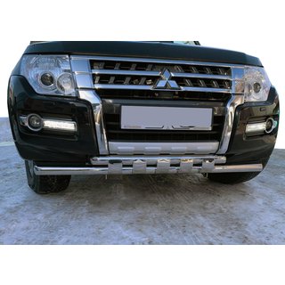 Přední ochranný rám ST015 (nerez) Mitsubishi Pajero Wagon IV 2006–2021 fotografie 1