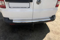 Volkswagen T5 Multivan 2003–2010 Chromové lišty na zadní nárazník s ohybem (Carmos V1, ocel) fotografie 1