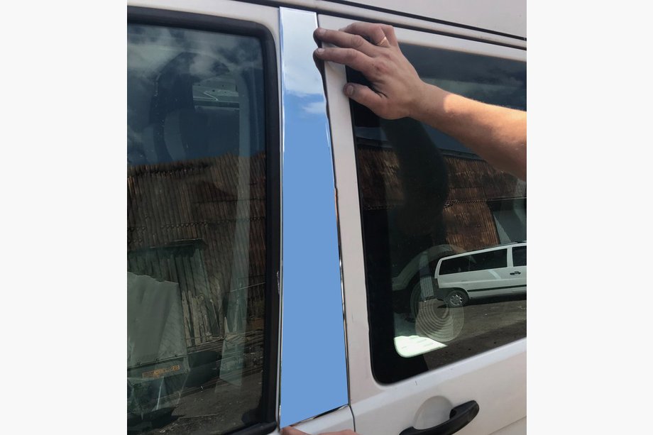 Volkswagen T5 Transporter 2003–2010 Výprodej! Chromové kryty sloupků (levá strana) Image