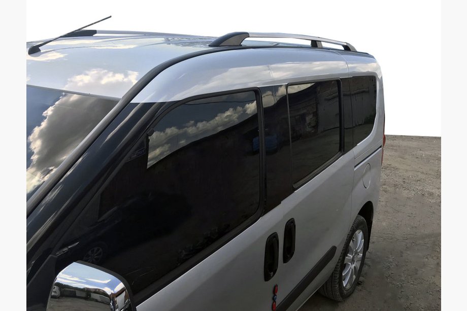 Fiat Doblo II 2010–2022 VÝPRODEJ!!! Střešní ližiny – šedá metalíza Standardní základna Image