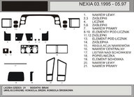 Daewoo Nexia 1995–2016 AKCE! Obložení palubní desky v dekoru dřeva (1995-1997) fotografie 1