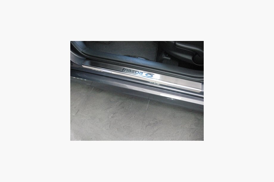 Mazda 6 2008–2012 Nerezové kryty prahů Nataniko (4 ks, nerez) Premium – 3M páska, 0,8 mm Image