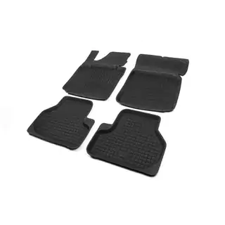 Gumové koberce do auta s okrajem (4 ks, Polytep) Seat Leon 2005–2012 fotografie 1