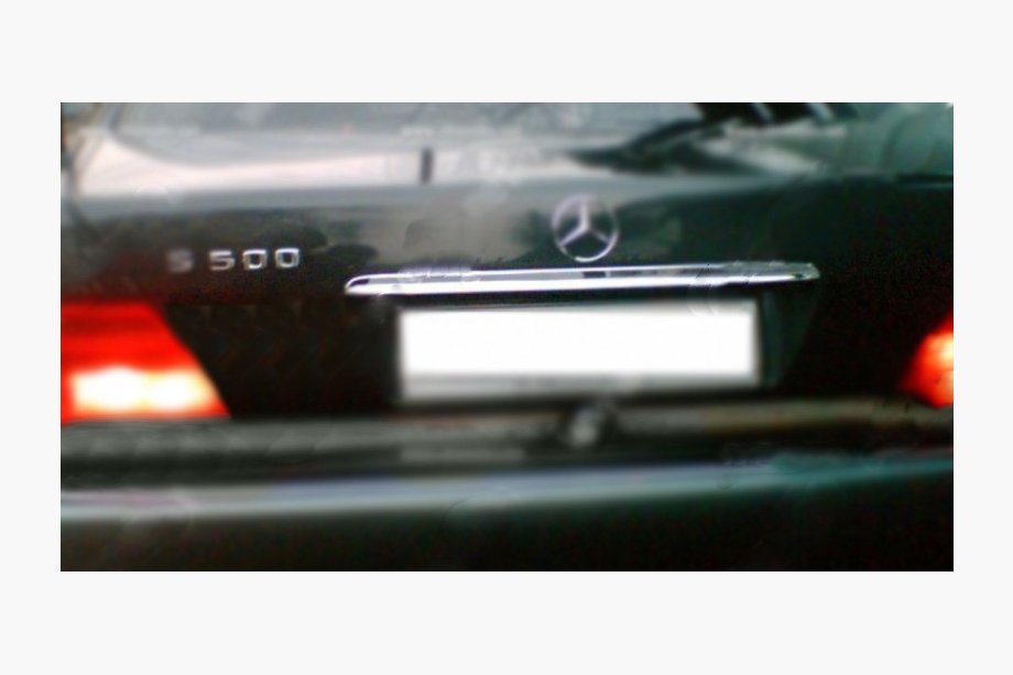 Mercedes S-class W140 1991–1998 Nerezová lišta nad SPZ Image