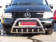 Mercedes Vito W638 1996–2003 Nerezový přední ochranný rám (bullbar) WT003/4 bez nápisu, 60 mm fotografie 9